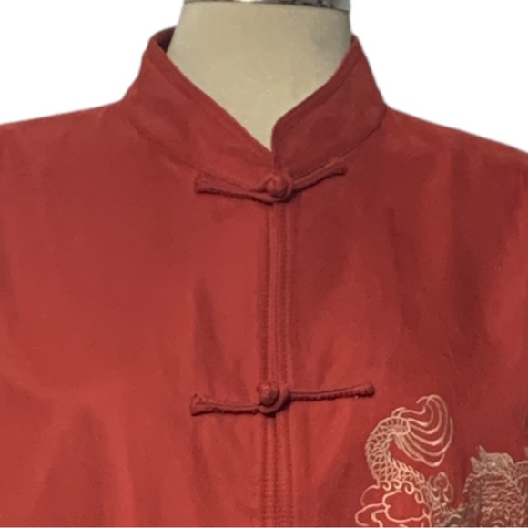 * NEW * Gorgeous  Unisex Embroidery Cheongsam Chinese jacket Size XL - Picture 3 of 16